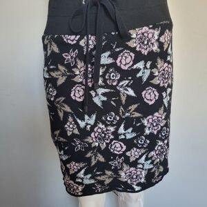 Marc Cain Old School Tattoo Knitted Mini Skirt, GUC, Size 2